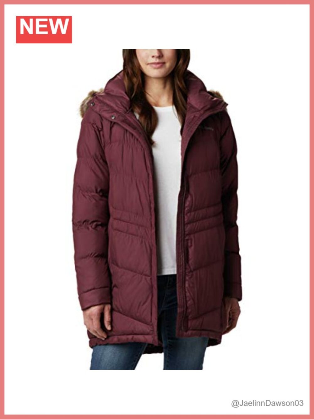 Columbia Peak to Park Mid Insulated Jacket Synthetic Down Faux Fur Hood